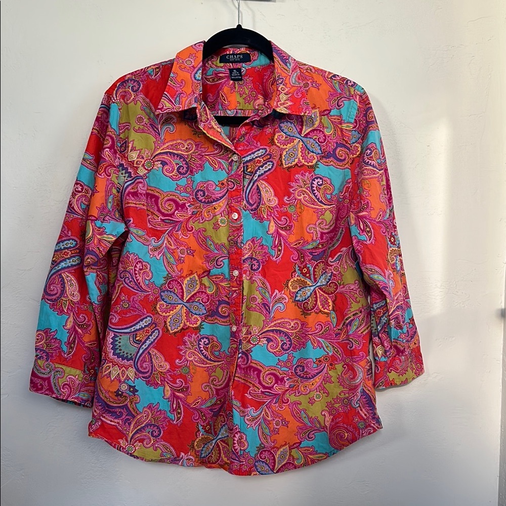 Chaps Colorful Paisley Women's Top